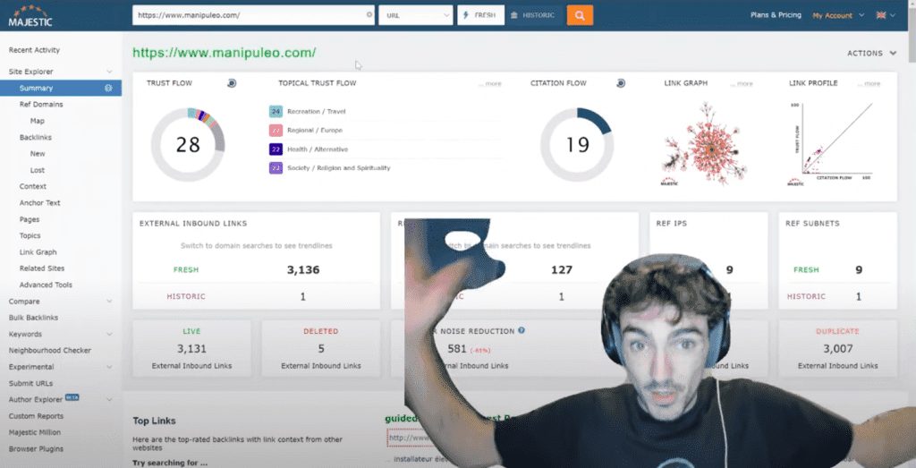 manipulation trust flow on Majestic