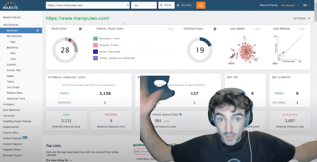 manipulation trust flow on Majestic