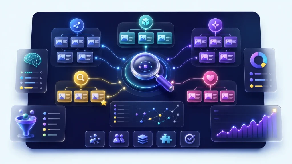 Semantic audit illustration: analyzing content relevance for SEO