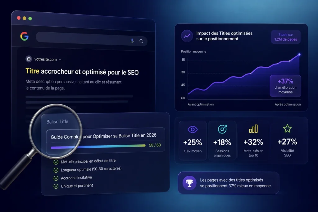 Illustration title tag: optimize the HTML title for Google SEO