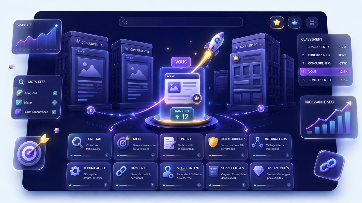 Illustration: SEO Strategies for Small Sites Facing Larger Competitors