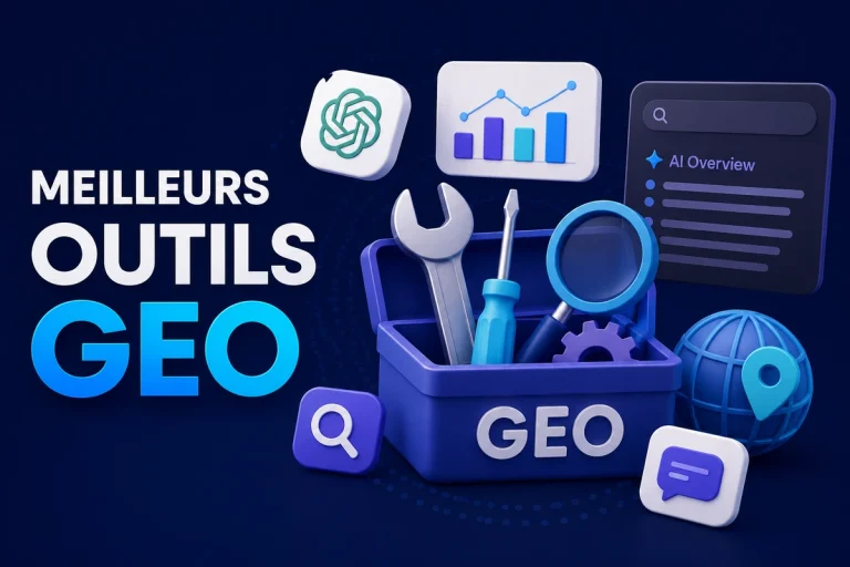 Illustration meilleurs outils GEO pour le référencement génératif IA
