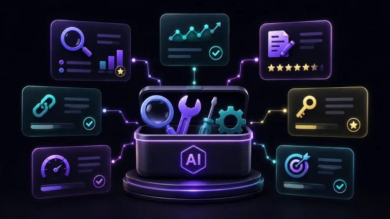 Illustration meilleurs outils SEO IA pour automatiser le référencement